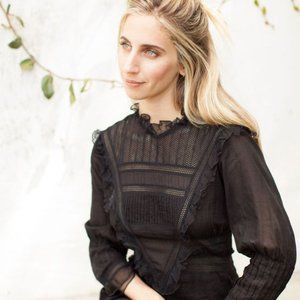 RARE DOEN BLACK VICTORIAN BLOUSE
